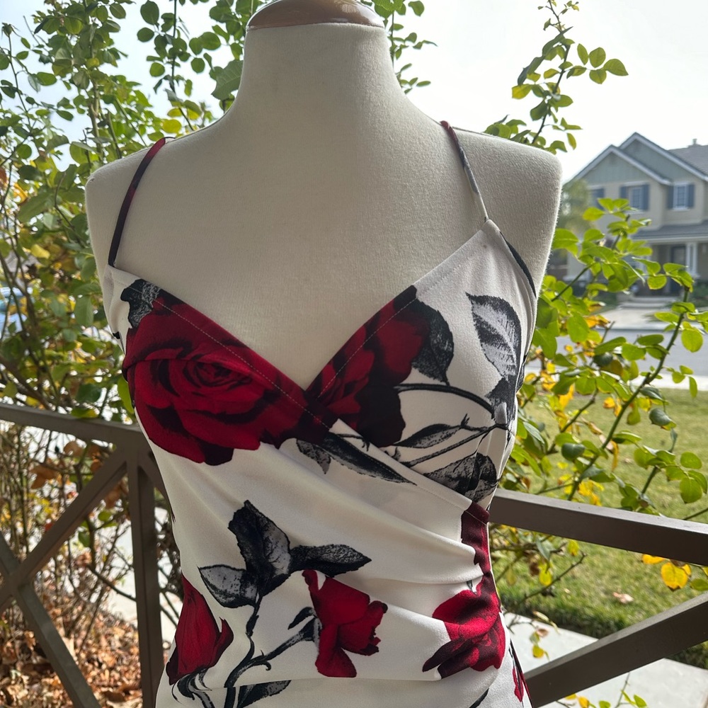 Valentine’s Day Dress. Size Small. Beautiful rose patterns with Stretchy Fabric.